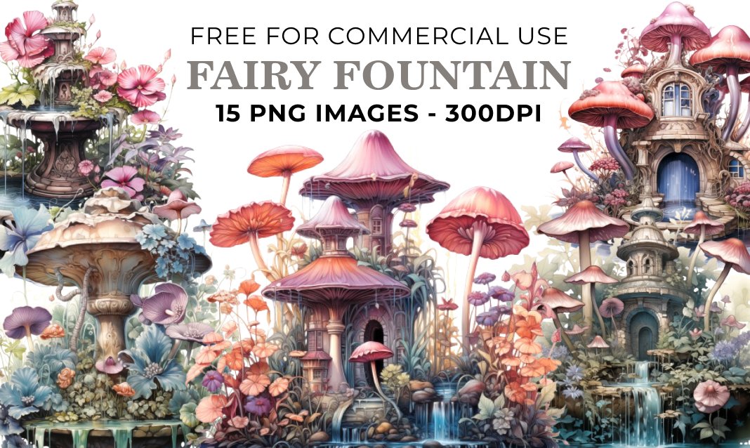 16 Fairy Fountain PNG Illustrations - Free Download, Magical Fantasy Art Collection