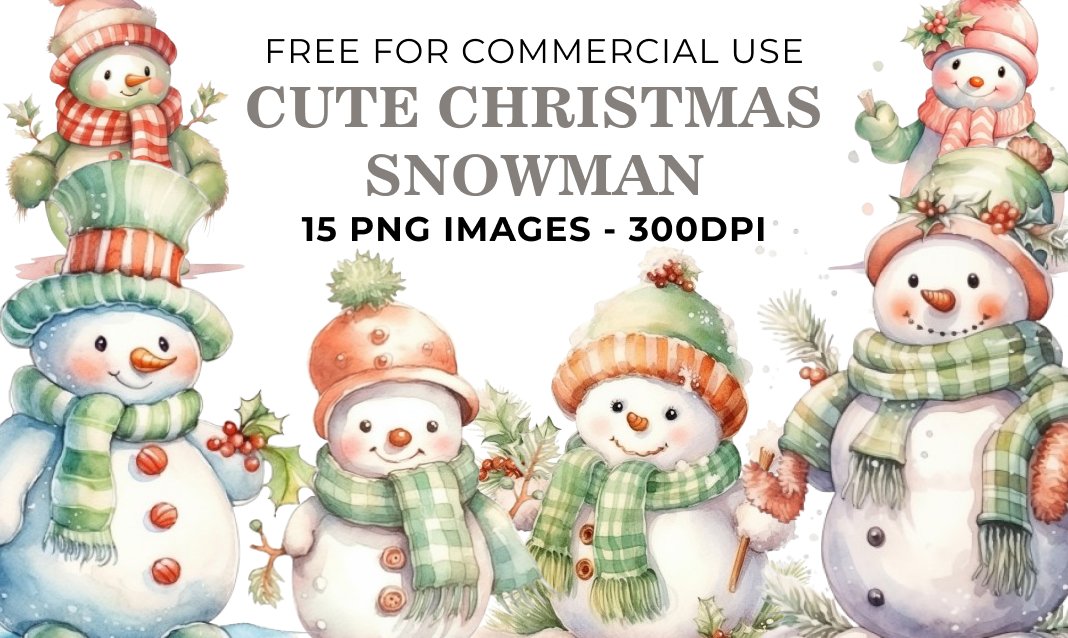 15 Cute Christmas Snowman PNG - Free Download, Adorable Winter Art for Papercrafts