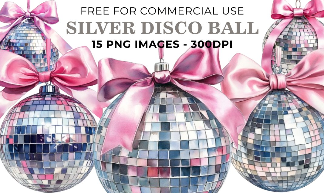 15 Silver Disco Ball PNG - Free Download, Retro-Themed Art for Papercrafting & Decor