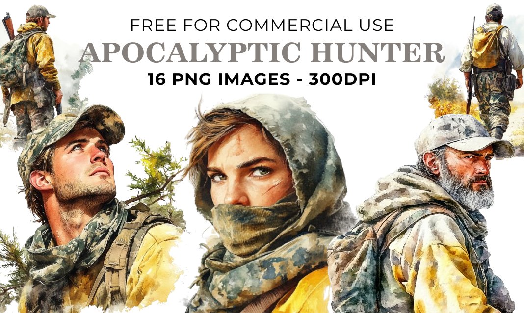 16 Apocalyptic Hunter PNG - Free Download, Edgy Fantasy Art for Creative Projects