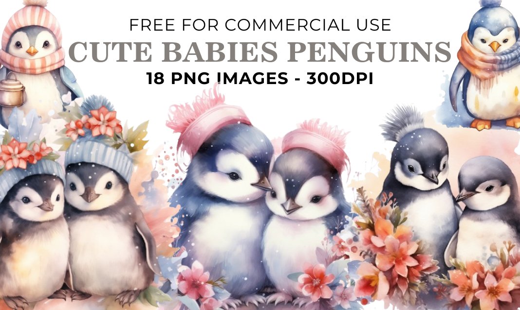 18 Cute Babies Penguins PNG - Free Download, Adorable Penguin Art for Winter Crafts